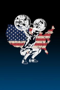 Notebook: American Flag Bodybuilding  - Blank Lined Journal For College Students Who Loves Gym, Bodybuilding, Sports, Exercise, Weight Lifting themes - Distressed Vintage Style Graphic Design