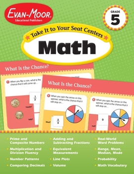 Paperback Take It to Your Seat: Math Centers, Grade 5 Teacher Resource Book