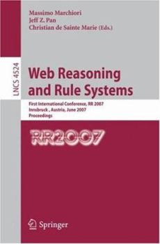 Paperback Web Reasoning and Rule Systems Book