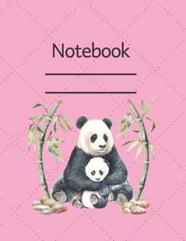 Notebook: Lined, Soft Cover,  Size 8.5 x 11 Notebook: Composition Book, Journal Panda Edition