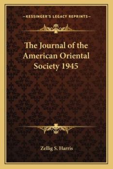 The Journal of the American Oriental Society 1945