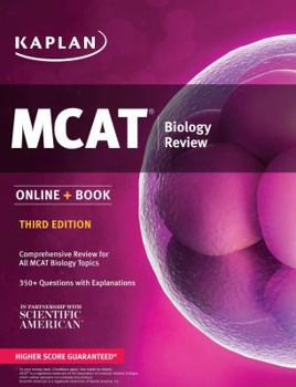 Paperback MCAT Biology Review: Online + Book (Kaplan Test Prep) Book