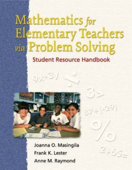 Paperback Mathematics for Elementary Teachers Via Problem Solving: Student Resource Handbook Book
