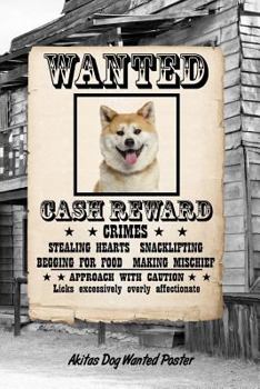 Akita Dog Wanted Poster : Isometric Dot Drawing Paper Notebook Featuring 120 Pages 6x9