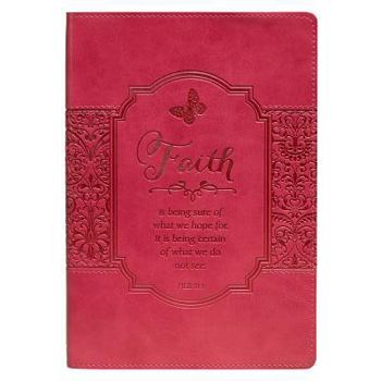 Hardcover Journal - Lux-Leather - Pink F Book