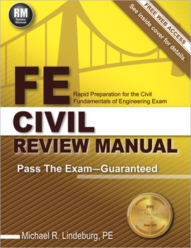 Paperback FE Civil Review Manual Book