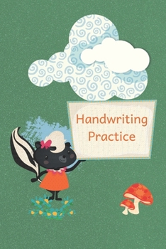 Paperback Handwriting Practice: Cursive Writing Notebook For Kids - Woodland Friends Skunk - Home School and Elementary School Supplies Book