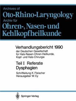 Paperback Teil I: Referate: Klinik Und Therapie Der Dysphagien [German] Book
