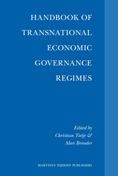 Paperback Handbook of Transnational Economic Governance Regimes Book