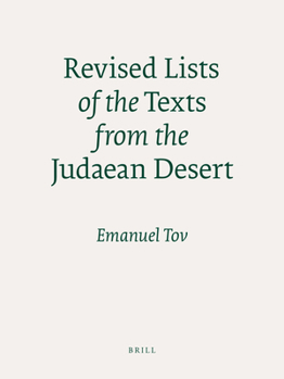 Hardcover Revised Lists of the Texts from the Judaean Desert Book
