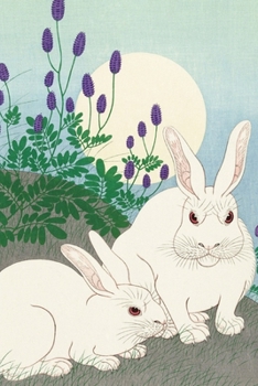 Paperback Journal: Rabbits at Full Moon by Ohara Koson Book