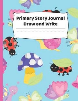 Primary Story Journal Draw and Write: K-2 Composition Notebook with Colorful Ladybug Cover Design - Create Unique Stories & Illustrations - Dotted Midline to Practice Handwriting