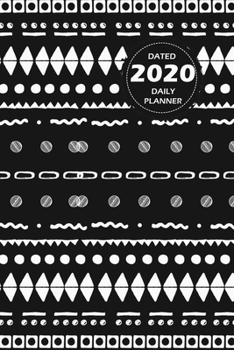 Paperback Pattern Lifestyle, Dated 2020 Daily Planner, 365 Days Blank Lined, Write-in Journal (Black) Book