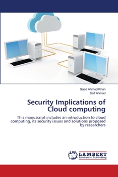 Paperback Security Implications of Cloud computing Book