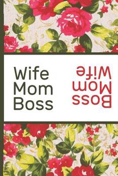Best Mom Ever: Wife Mom Boss Vintage English Red Rose Pretty Waterpaint Blossom Composition Notebook College Students Wide Ruled Line Paper 6x9 Inspirational Gifts for Woman