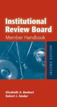 Paperback Institutional Review Board: Member Handbook Book