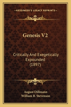 Paperback Genesis V2: Critically And Exegetically Expounded (1897) Book