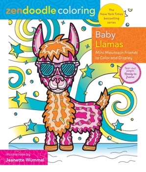 Paperback Zendoodle Coloring: Baby Llamas: Mini Mountain Friends to Color and Display Book