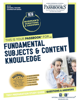 Paperback Fundamental Subjects: Content Knowledge (Nc-10): Passbooks Study Guide Volume 10 Book