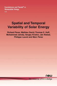 Paperback Spatial and Temporal Variability of Solar Energy Book