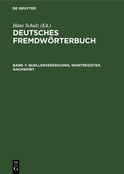 Hardcover Quellenverzeichnis, Wortregister, Nachwort [German] Book