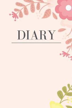 Paperback Diary: Pink Floral Rose Gold Book