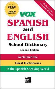 Hardcover Vox Spanish and English School Dictionary Book