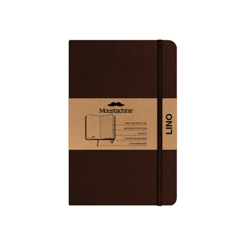 Hardcover Moustachine Classic Linen Pocket Brown Dotted Hardcover Book