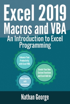 Paperback Excel 2019 Macros and VBA: An Introduction to Excel Programming Book