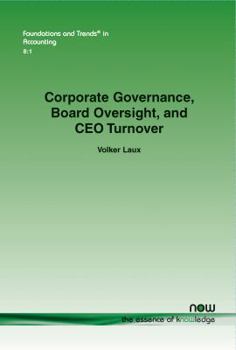 Paperback Corporate Governance, Board Oversight, and CEO Turnover Book