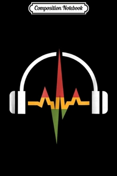Composition Notebook: Rasta Headphones And Music Wave Journal/Notebook Blank Lined Ruled 6x9 100 Pages