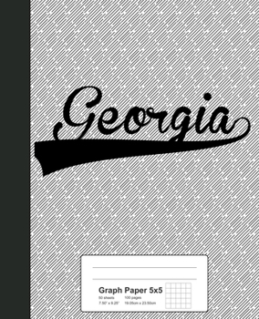 Paperback Graph Paper 5x5: GEORGIA Notebook Book