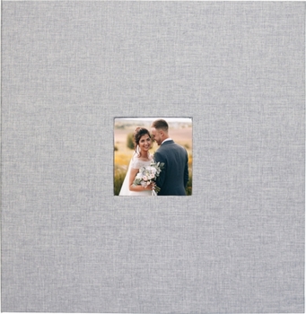 Misc. Gray Linen Photo Album (40 Self-Adhesive Pages) Book