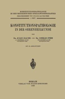 Paperback Konstitutionspathologie in Der Ohrenheilkunde: 2. Heft [German] Book