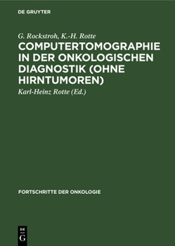 Hardcover Computertomographie in Der Onkologischen Diagnostik (Ohne Hirntumoren) [German] Book
