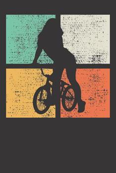 Notebook 6x9 120 Pages: College Ruled BMX Girl Retro Vintage