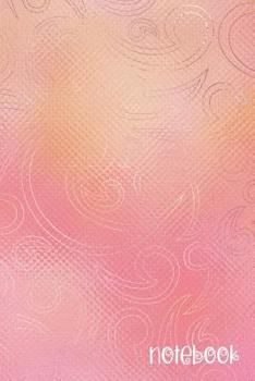 Paperback Notebook: Pink Rose & Gold Paisley Outline Design Book
