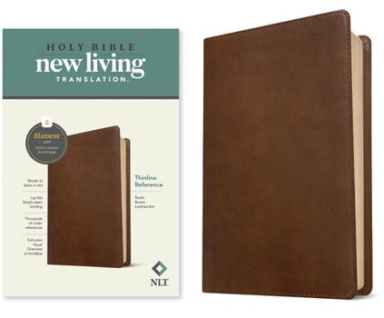 Imitation Leather NLT Thinline Reference Bible, Filament Enabled Edition (Red Letter, Leatherlike, Rustic Brown) Book