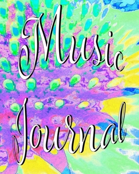 Music Journal: Music Composition Notebook Featuring Turquoise Blue and Purple Abstract Coneflower Original Digital Oil Painting Cover Artwork