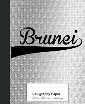 Paperback Calligraphy Paper: BRUNEI Notebook Book
