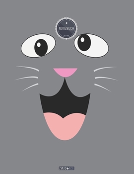 ZMUDACE Notizbuch Liniert: in DIN A4 Softcover ZL019 Verr�ckte Katze 156 leere linierte Seiten mit pers�nlichem Register + Seitenzahlen Zeichenbuch, Skizzenbuch, Lineatur 4, Malbuch, Notizheft zum Sel