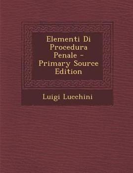 Paperback Elementi Di Procedura Penale [Italian] Book