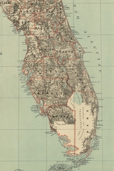 1879 Map of Florida - A Poetose Notebook / Journal / Diary (50 pages/25 sheets)
