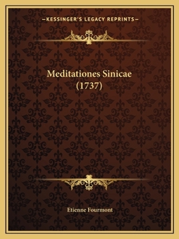 Paperback Meditationes Sinicae (1737) [Latin] Book