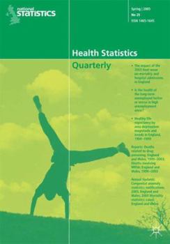 Paperback Health Statistics Quarterly 25, Spring 2005 Book