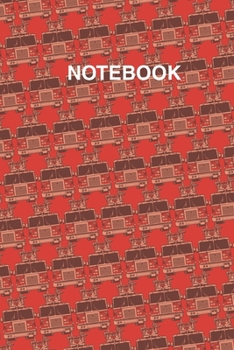 Firetruck pattern Fireman notebook [6x9][lined][110pages]: Firefighter firemen fireman gift notebook journal for logs, notes