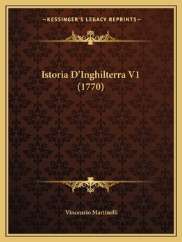 Paperback Istoria D'Inghilterra V1 (1770) Book