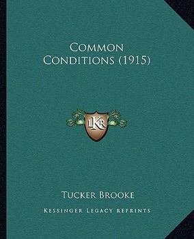 Paperback Common Conditions (1915) Book