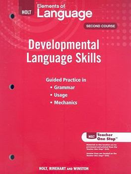 Paperback Elements of Language: Developmental Language Skills Grade 8 Book