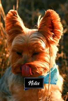 Yorkshire Terrier Dog Pup Puppy Doggie Notebook Bullet Journal Diary Composition Book Notepad - Sunset In High Grass: Cute Animal Pet Owner Composition Book with 100 Unruled Plain Blank Paper Pages in
